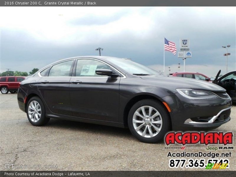 Granite Crystal Metallic / Black 2016 Chrysler 200 C