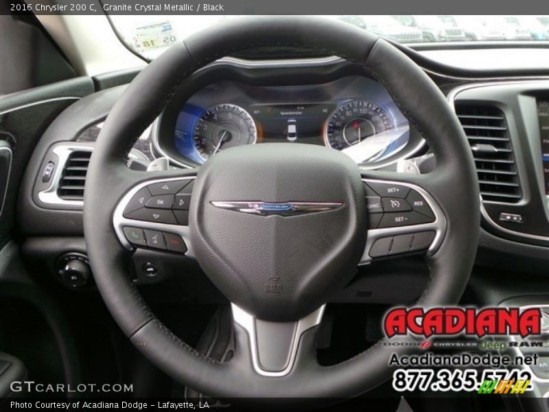 Granite Crystal Metallic / Black 2016 Chrysler 200 C