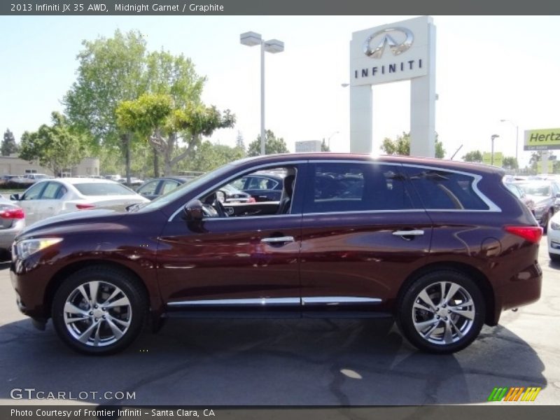 Midnight Garnet / Graphite 2013 Infiniti JX 35 AWD