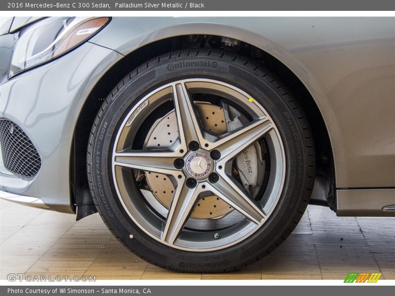 Palladium Silver Metallic / Black 2016 Mercedes-Benz C 300 Sedan