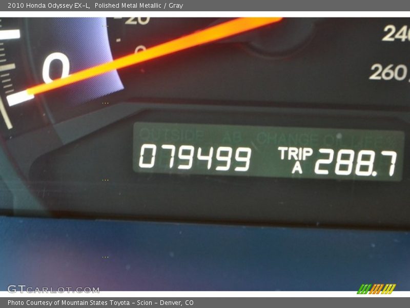 Polished Metal Metallic / Gray 2010 Honda Odyssey EX-L