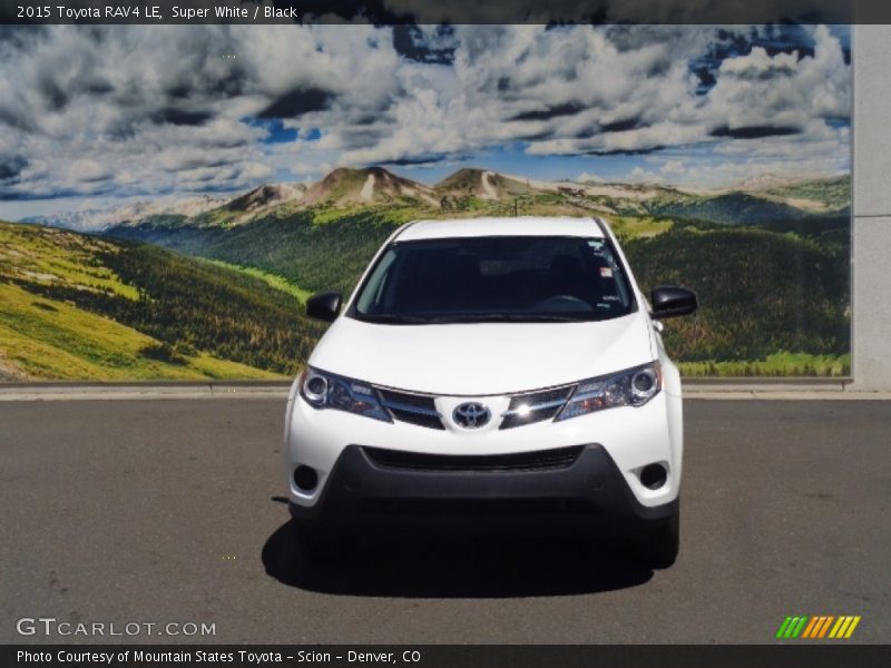 Super White / Black 2015 Toyota RAV4 LE
