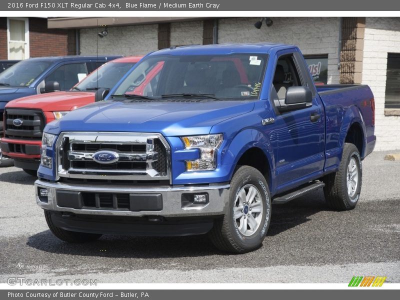 Blue Flame / Medium Earth Gray 2016 Ford F150 XLT Regular Cab 4x4