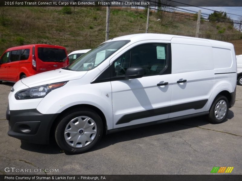 Frozen White / Charcoal Black 2016 Ford Transit Connect XL Cargo Van Extended