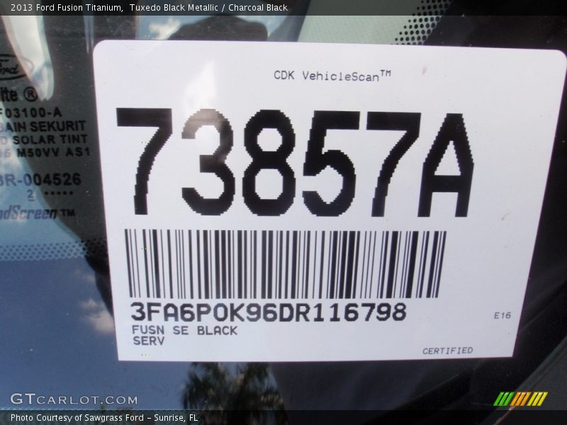 Tuxedo Black Metallic / Charcoal Black 2013 Ford Fusion Titanium