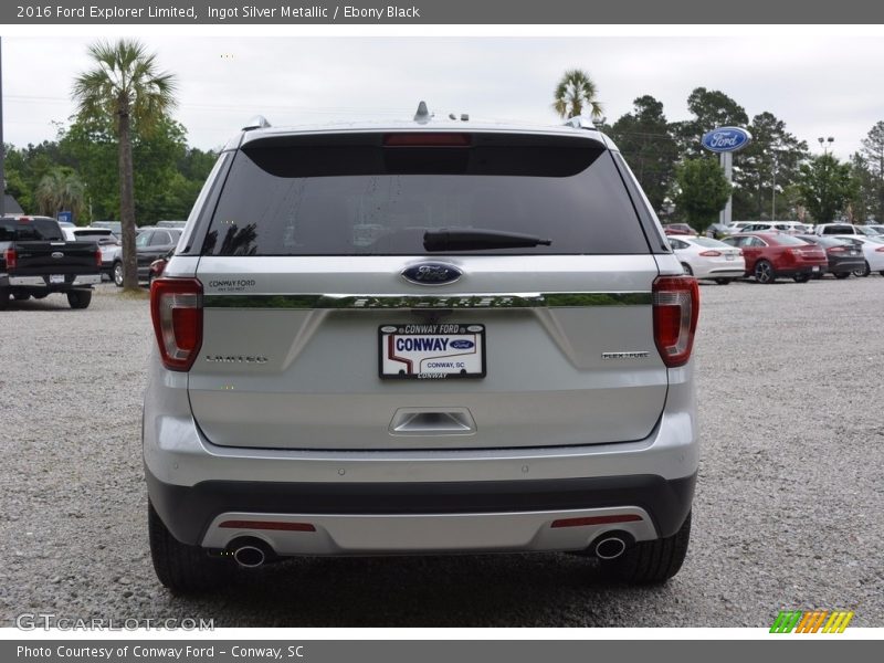 Ingot Silver Metallic / Ebony Black 2016 Ford Explorer Limited