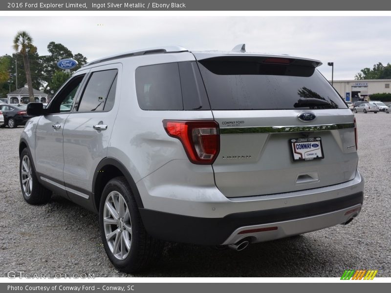 Ingot Silver Metallic / Ebony Black 2016 Ford Explorer Limited