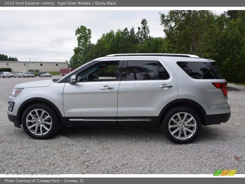 Ingot Silver Metallic / Ebony Black 2016 Ford Explorer Limited