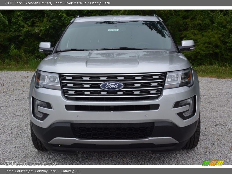 Ingot Silver Metallic / Ebony Black 2016 Ford Explorer Limited