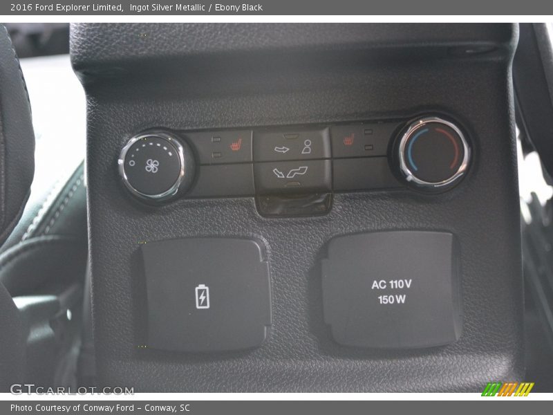 Ingot Silver Metallic / Ebony Black 2016 Ford Explorer Limited
