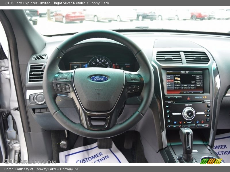 Ingot Silver Metallic / Ebony Black 2016 Ford Explorer Limited