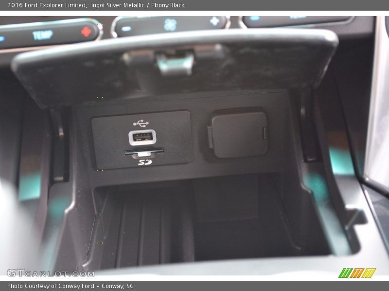 Ingot Silver Metallic / Ebony Black 2016 Ford Explorer Limited