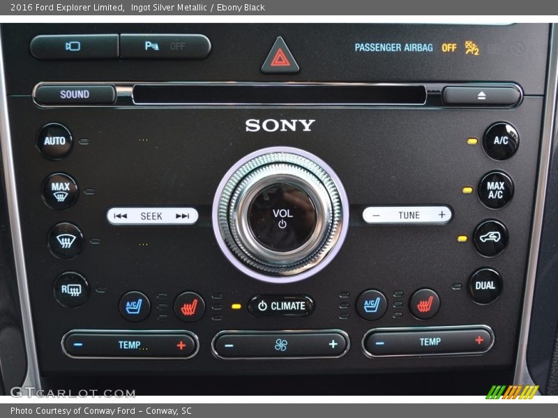 Ingot Silver Metallic / Ebony Black 2016 Ford Explorer Limited