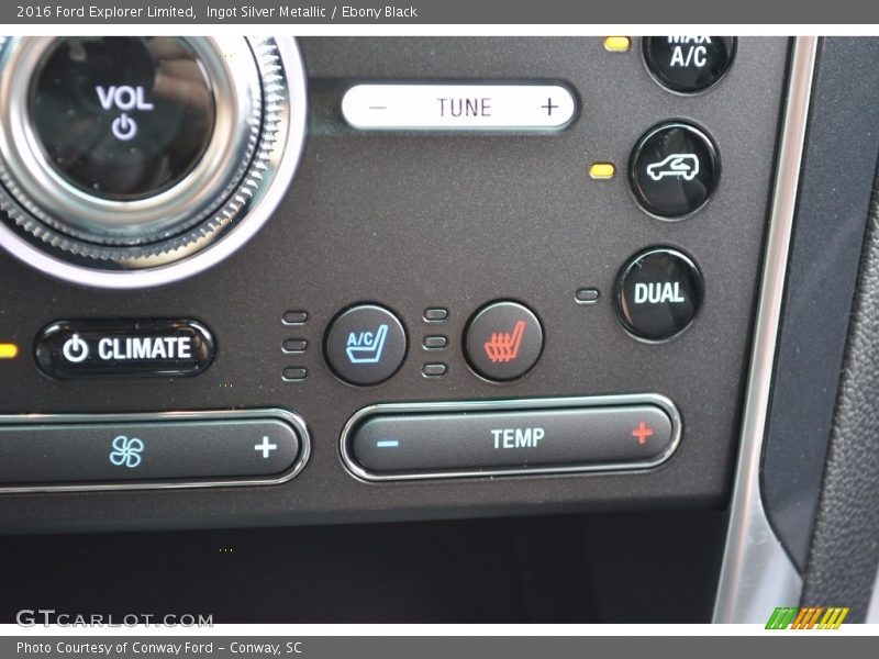 Ingot Silver Metallic / Ebony Black 2016 Ford Explorer Limited