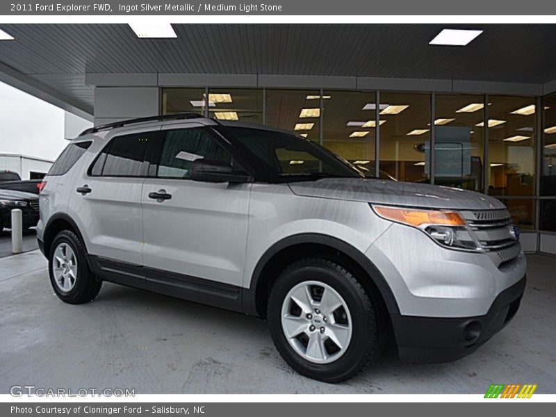 Ingot Silver Metallic / Medium Light Stone 2011 Ford Explorer FWD