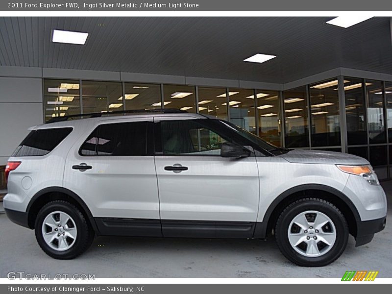 Ingot Silver Metallic / Medium Light Stone 2011 Ford Explorer FWD