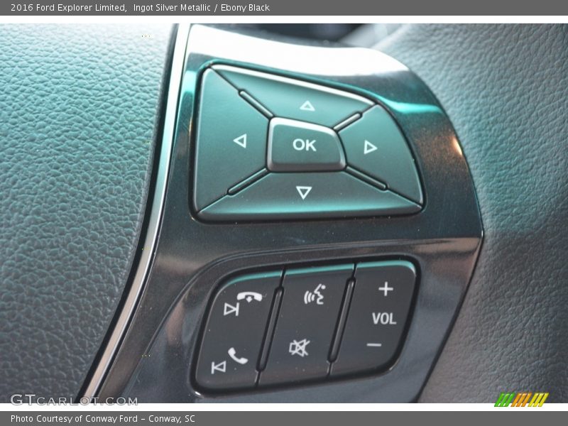 Ingot Silver Metallic / Ebony Black 2016 Ford Explorer Limited