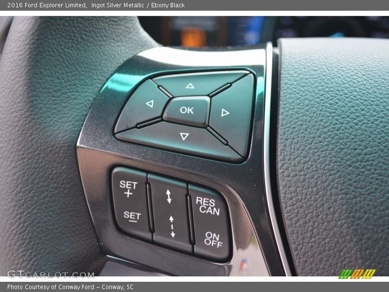 Ingot Silver Metallic / Ebony Black 2016 Ford Explorer Limited