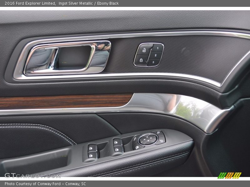 Ingot Silver Metallic / Ebony Black 2016 Ford Explorer Limited