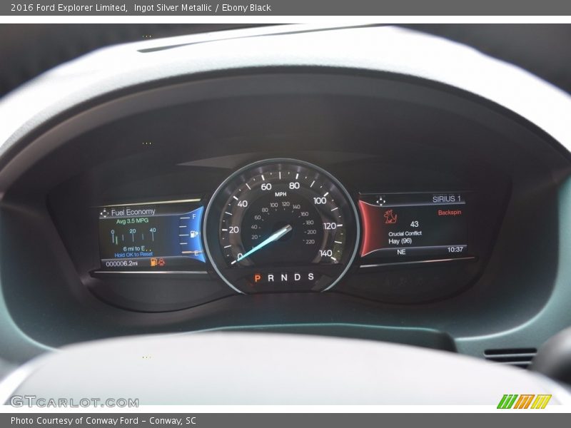 Ingot Silver Metallic / Ebony Black 2016 Ford Explorer Limited