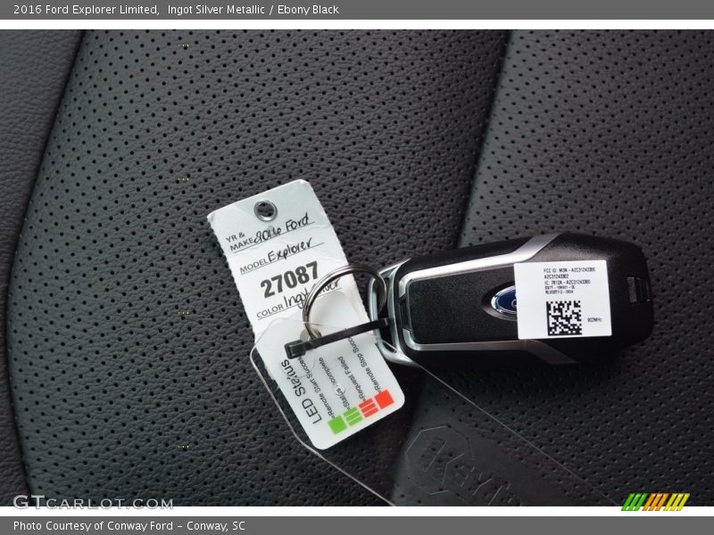 Ingot Silver Metallic / Ebony Black 2016 Ford Explorer Limited