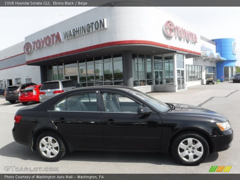 Ebony Black / Beige 2008 Hyundai Sonata GLS