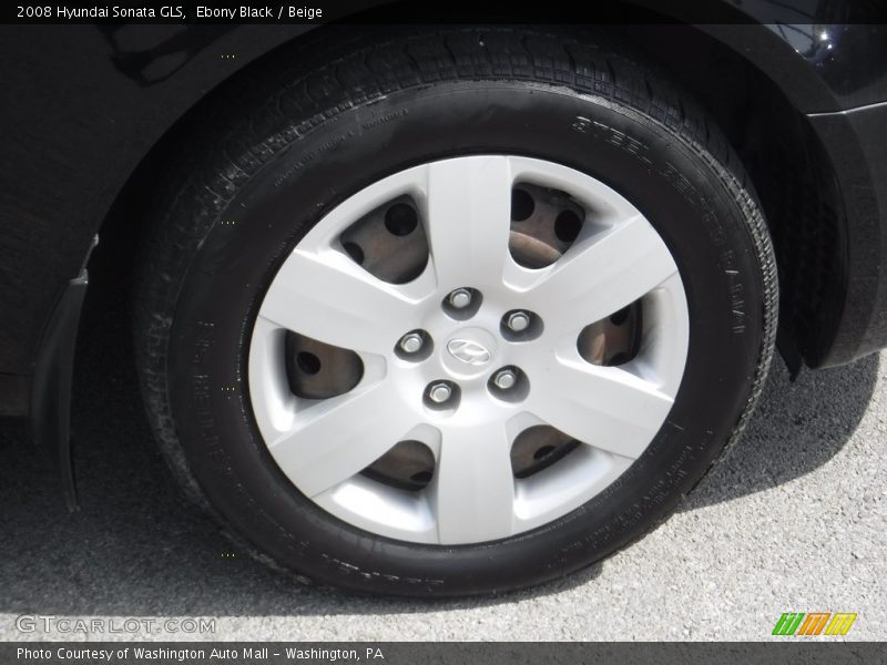 Ebony Black / Beige 2008 Hyundai Sonata GLS