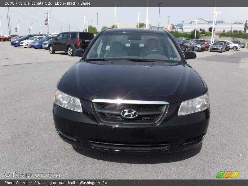 Ebony Black / Beige 2008 Hyundai Sonata GLS