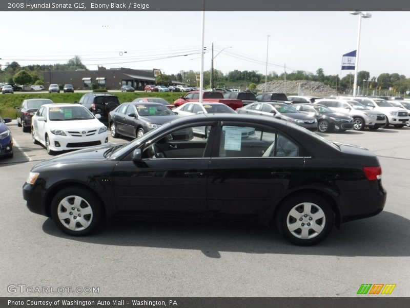 Ebony Black / Beige 2008 Hyundai Sonata GLS