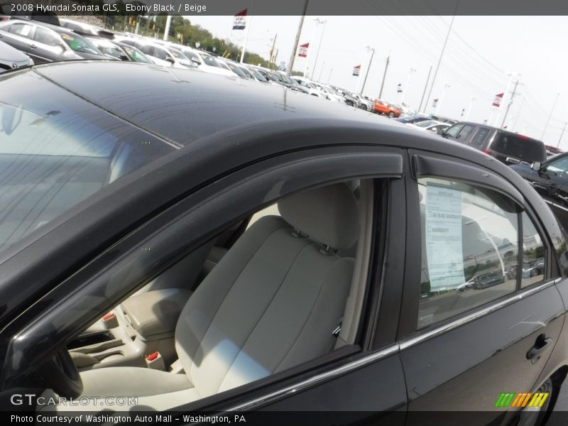 Ebony Black / Beige 2008 Hyundai Sonata GLS