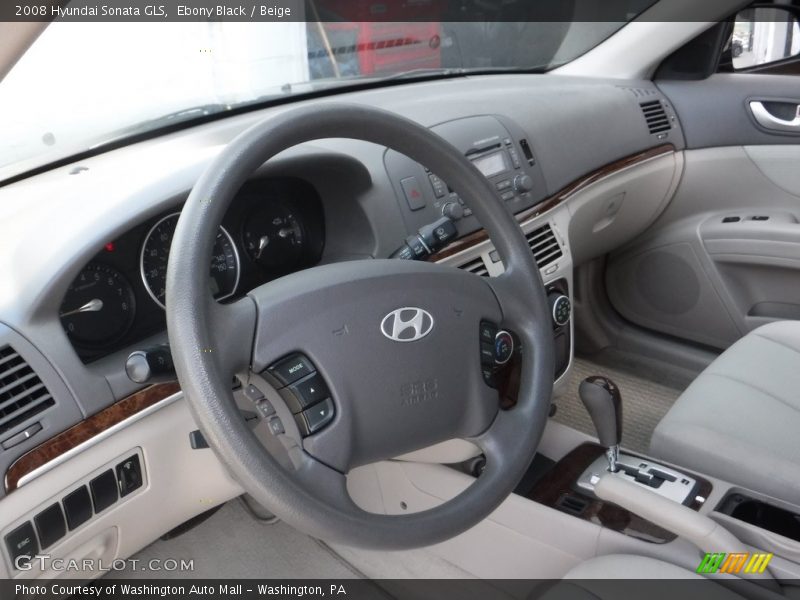 Ebony Black / Beige 2008 Hyundai Sonata GLS