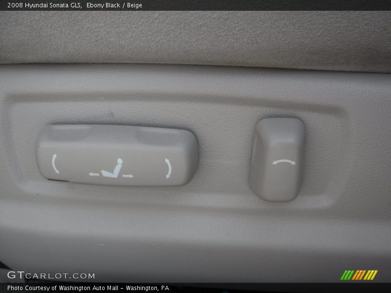 Ebony Black / Beige 2008 Hyundai Sonata GLS