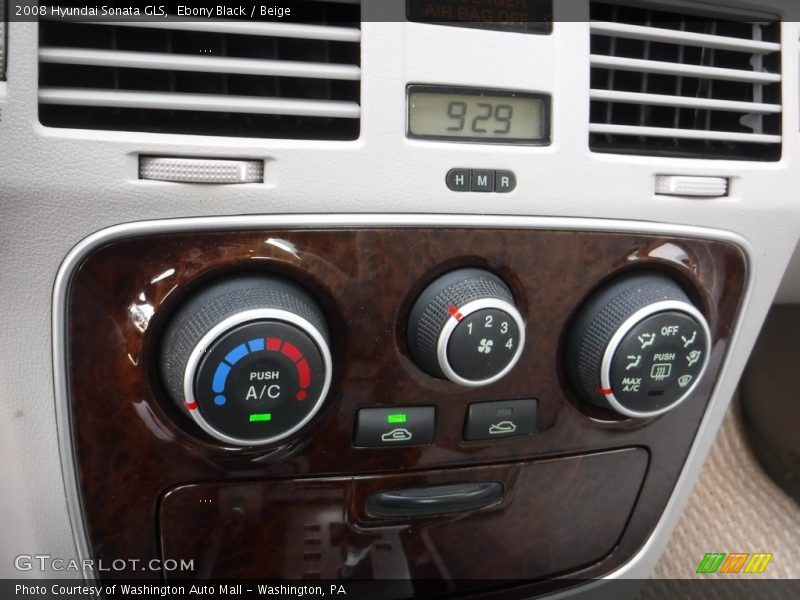 Ebony Black / Beige 2008 Hyundai Sonata GLS