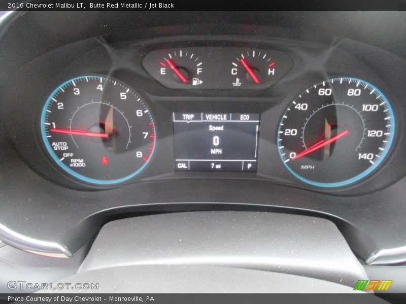 Butte Red Metallic / Jet Black 2016 Chevrolet Malibu LT