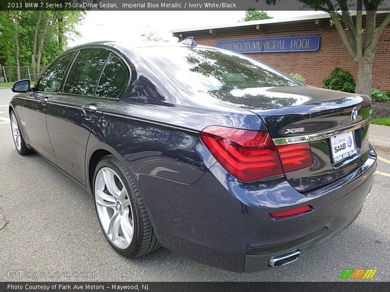 Imperial Blue Metallic / Ivory White/Black 2013 BMW 7 Series 750i xDrive Sedan
