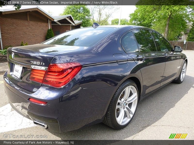 Imperial Blue Metallic / Ivory White/Black 2013 BMW 7 Series 750i xDrive Sedan