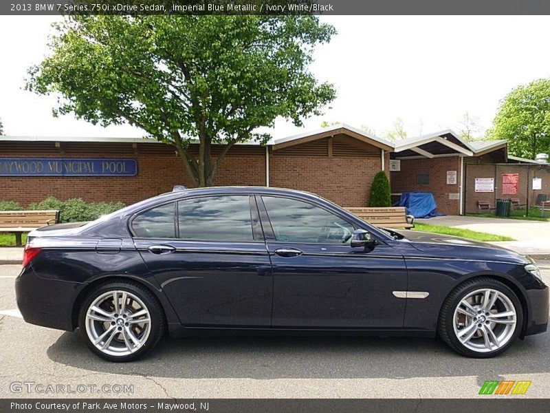 Imperial Blue Metallic / Ivory White/Black 2013 BMW 7 Series 750i xDrive Sedan