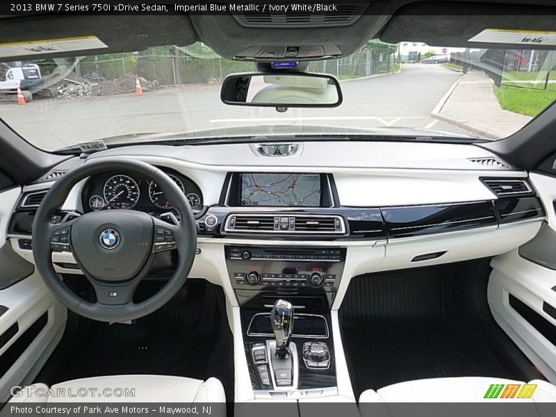 Imperial Blue Metallic / Ivory White/Black 2013 BMW 7 Series 750i xDrive Sedan