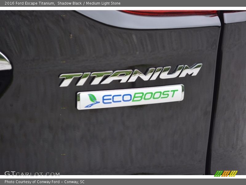 Shadow Black / Medium Light Stone 2016 Ford Escape Titanium