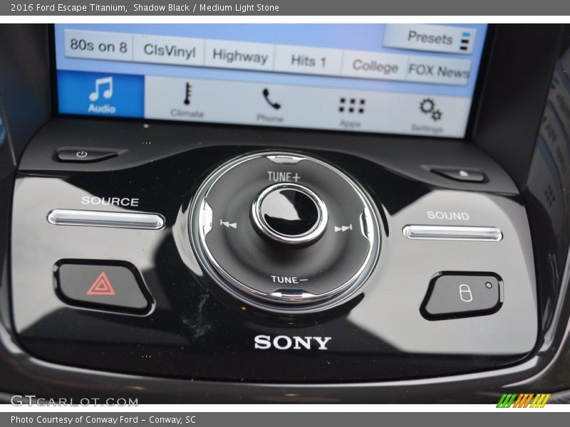 Shadow Black / Medium Light Stone 2016 Ford Escape Titanium