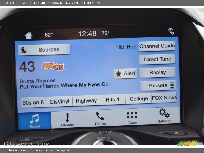 Shadow Black / Medium Light Stone 2016 Ford Escape Titanium