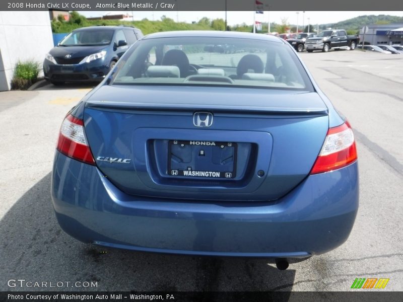 Atomic Blue Metallic / Gray 2008 Honda Civic LX Coupe