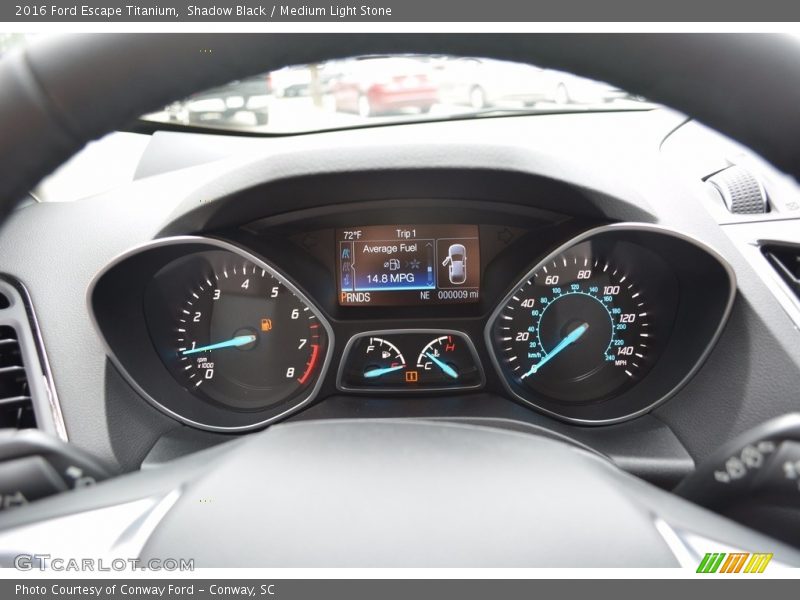Shadow Black / Medium Light Stone 2016 Ford Escape Titanium