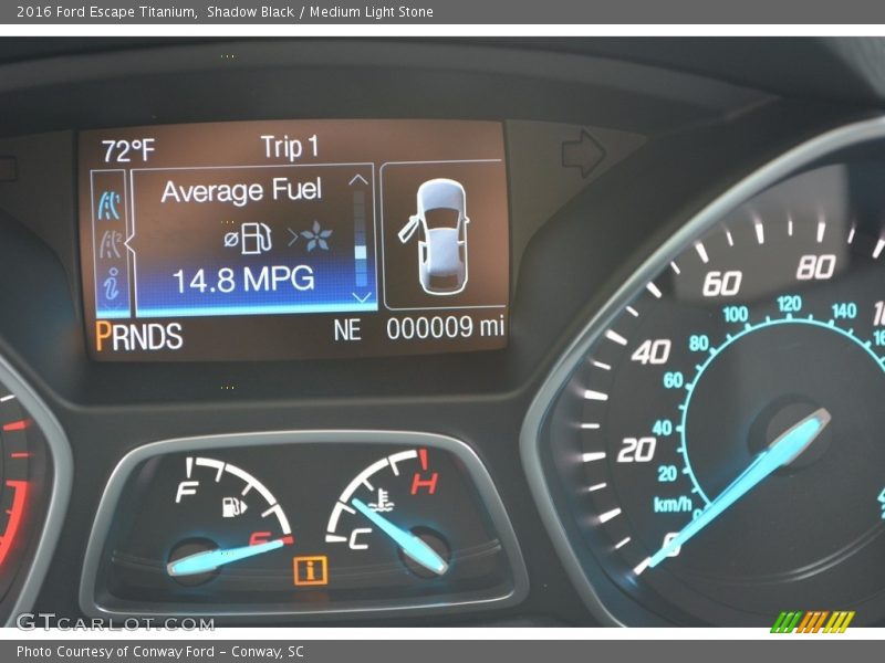 Shadow Black / Medium Light Stone 2016 Ford Escape Titanium