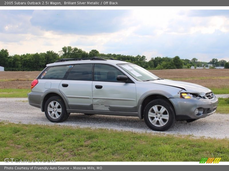 Brilliant Silver Metallic / Off Black 2005 Subaru Outback 2.5i Wagon