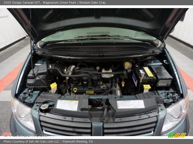 Magnesium Green Pearl / Medium Slate Gray 2005 Dodge Caravan SXT
