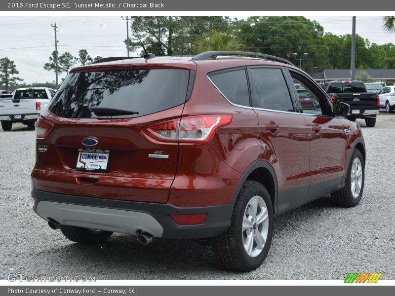 Sunset Metallic / Charcoal Black 2016 Ford Escape SE
