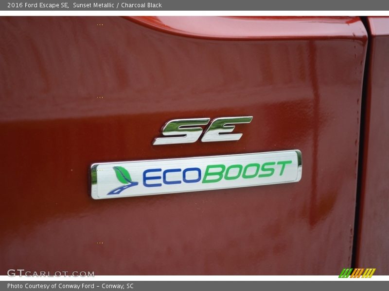 Sunset Metallic / Charcoal Black 2016 Ford Escape SE