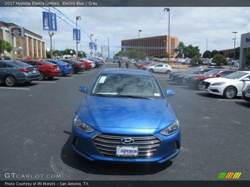 Electric Blue / Gray 2017 Hyundai Elantra Limited