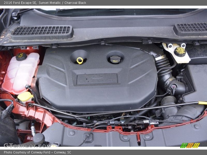 Sunset Metallic / Charcoal Black 2016 Ford Escape SE